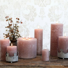Load image into Gallery viewer, Candle, Rustic Pillar 40hrs burning time. Taupe
