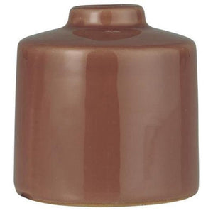 CandleHolder / Vase, Danish Ceramic with Uneven Glaze, Sunset Orange