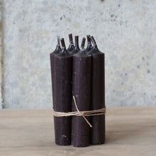 Load image into Gallery viewer, Candle, Short Dinner Candle 4.5hrs burning time. Black