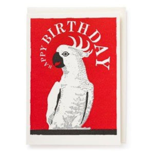 Greeting Card. Parrot, Happy Birthday. Blank Inside