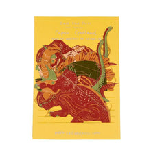 Load image into Gallery viewer, Garland 'Dinosaur', 3m Hand Screen Printed Paper Garland with Ten Dinsosaurs
