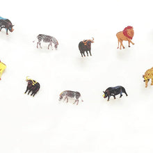 Load image into Gallery viewer, Garland 'Safari', 3m Hand Screen Printed Paper Garland with Ten Safari Animal Images