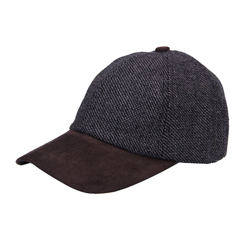 Hat, Tweed Baseball Hat in Grey Fleck. One Size