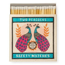 Load image into Gallery viewer, Match Box Square, The Two Peacocks Safety Matches