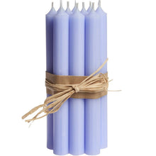 Load image into Gallery viewer, Candle, Long Dinner Candle 25cm, 11.5hrs burning time. Pastel Blue