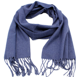Scarf, Large, Soft Cashmere feel, Pashmina or Blanket Throw - Colourway Dark Blue