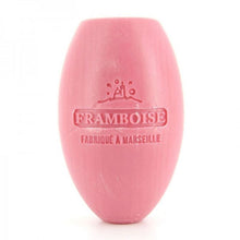 Load image into Gallery viewer, Soap, Oval Soap on Cord / Rope, Framboise / Raspberry 240g Savon de Marseille