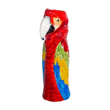 Load image into Gallery viewer, Vase, Ceramic Hand Painted Macaw / Parrot, Red, Large Pot / Vessel

