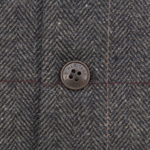 Load image into Gallery viewer, Waistcoat, traditional tweed wool style Grey Herringbone
