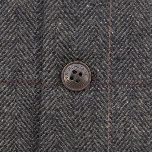 Waistcoat, traditional tweed wool style Grey Herringbone
