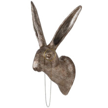Load image into Gallery viewer, Wall Art, Antique Gold Hare Head with Monocle, Wall Mount
