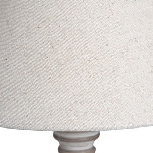 Lamp, Handcrafted Wash Wood with Complementary Linen Shade, Table Light