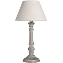 Load image into Gallery viewer, Lamp, Handcrafted Wash Wood with Complementary Linen Shade, Table Light
