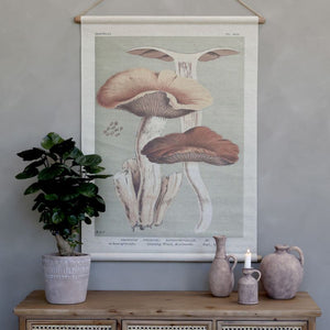 Wall Hanging / Picture. Canvas, Vintage Fungi / Mushroom Print. 97x76cm