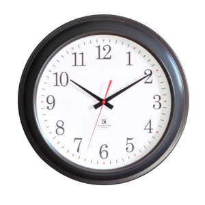 Clock, Charcoal Grey Metal Edge Faversham Clock, Large 41cm Dia
