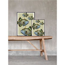 Load image into Gallery viewer, Print / Poster, 50x70cm Danish Design Art Work, Green Fish, VF.
