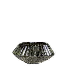 Load image into Gallery viewer, Candleholder, Danish Glass Candlestick Holder in Grey for Dinner Candle or T Light
