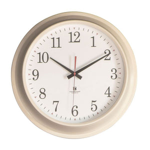 Clock, Cream Metal Edge Faversham Clock, Large 41cm D