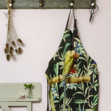 Load image into Gallery viewer, Apron, 100% Cotton With Striking Print &#39;Parakeets&#39; with Flowers &amp; Leaves
