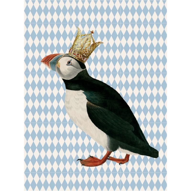 Print / Poster, 50x70cm Danish Design Art Work, King Puffin, VF.