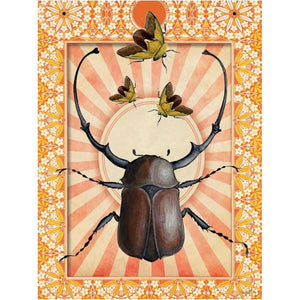 Print / Poster, 50x70cm Danish Design Art Work, Indian Beetle, VF.