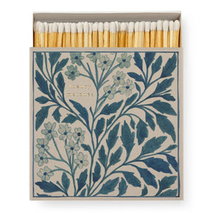 Match Box Square, Blue Floral, Safety Matches