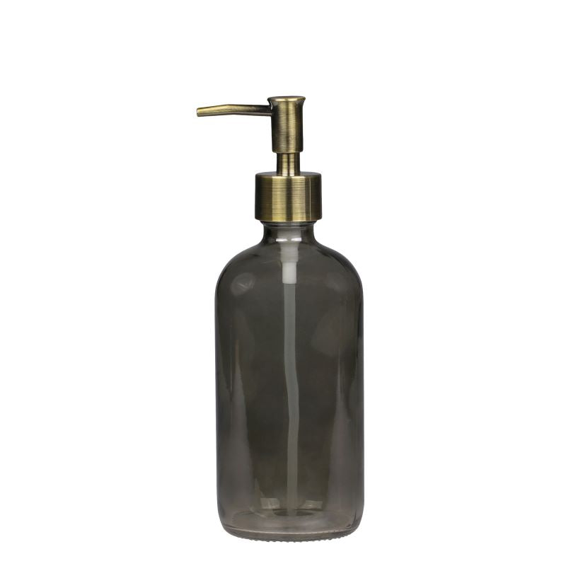Bottle With Pump. Black Green Glass 480ml