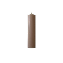 Load image into Gallery viewer, Candle, Short Dinner Candle, 10cm/4&quot;, 4hrs burning time. Taupe
