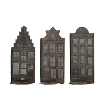 Load image into Gallery viewer, Candle House, Danish Antique Bronze Set of 3, &#39;Dutch Houses&#39;
