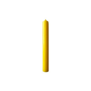 Candle, Short Slim Taper / Christmas, 11cm, 2hrs burning time. Yellow