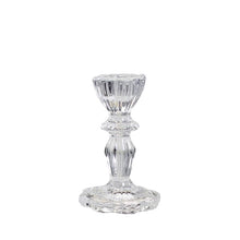 Load image into Gallery viewer, Candleholder, Clear Glass with &#39;Lace Edge&#39;, for Dinner Candles
