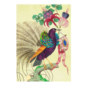 Greeting Card. Vintage Style Design. Flamboyant Bird