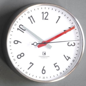 Clock, Chrome Metal Edge Faversham Clock Small