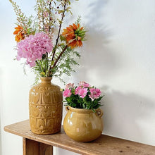 Load image into Gallery viewer, Vase, Danish Glazed Pottery, Tall, Art Deco Influence - Curry / Ochre  VF
