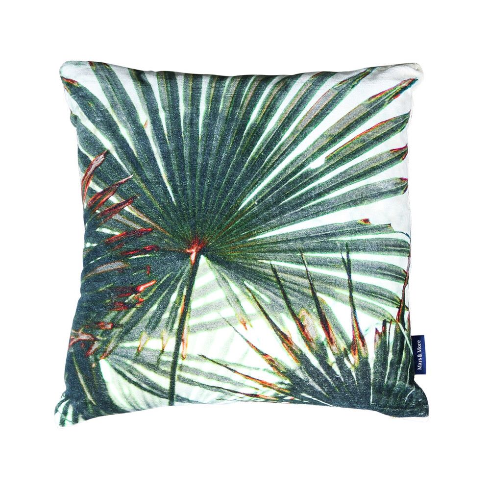 Cushion. Square Velvet, Green Palm Leave Cushion