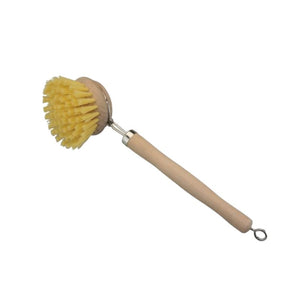 Brush, Wooden Washing Up Kitchen Pot Brush With Handle