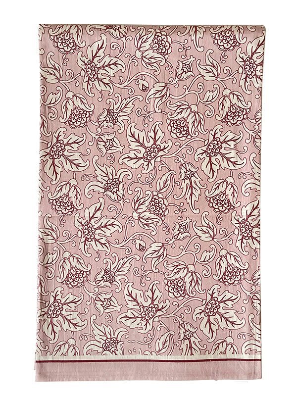 TableCloth, Cotton, 'Dusky Rose', Floral Danish Design, XL 150x250cm, VF