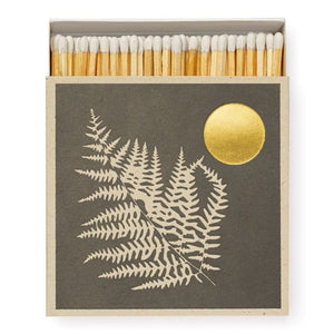 Match Box Square, Fern with Gold Moon, Safety Matches