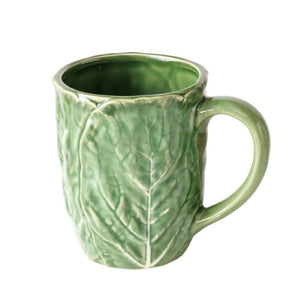 Cup /  Mug, Cabbage Earthenware Hand-Crafted Design in Green