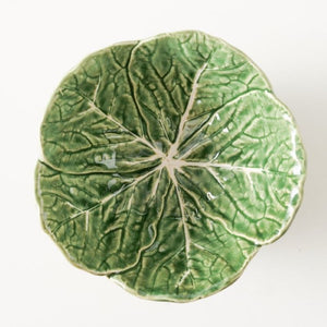Plates / Dish, Cabbage Leaf Vegetable Small Design in Green / Cream.