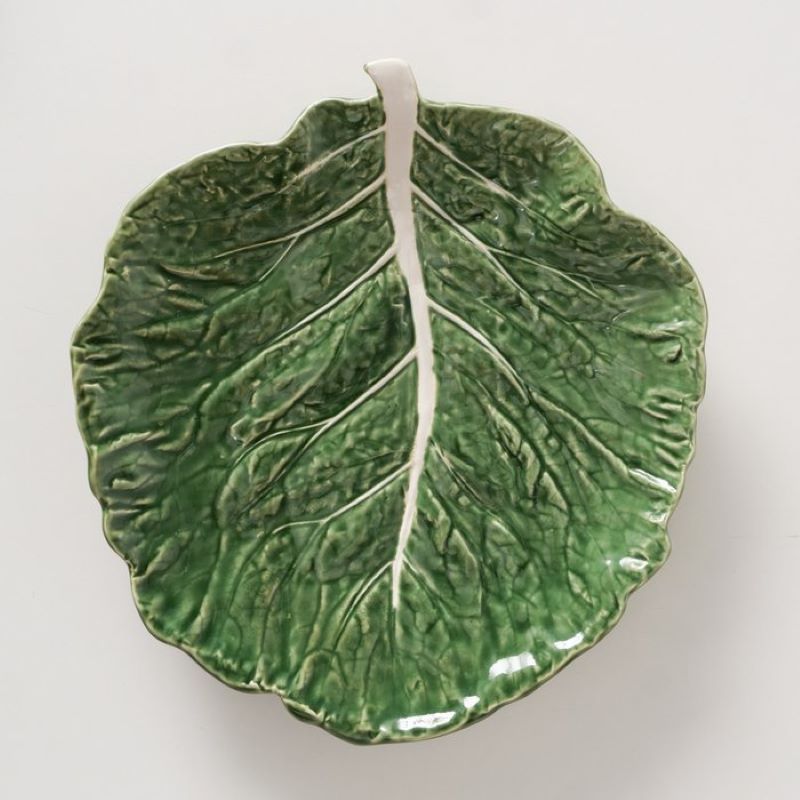 Plates / Dish, Cabbage Leaf Vegetable Large Design in Green – No77