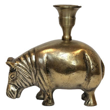 Load image into Gallery viewer, Candleholder, &#39;Hippo&#39;, Bronze Finish, for Dinner Candles / Candle Sticks VF.
