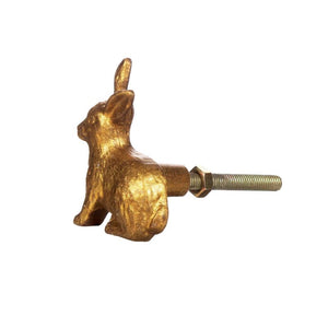 Knob, Antique Gold / Bronze Bunny Rabbit, Metal Drawer / Door Handle.