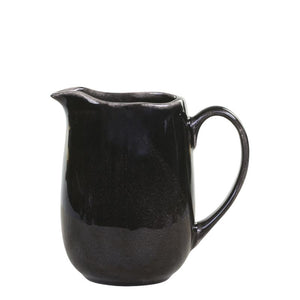 Jug, Glazed Stoneware Danish Design, Large 1L / 1000ml, Black Colour