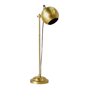 Lamp, Brushed Bronze/Brass. Large Gold 'Eyeball' Design Table Light.