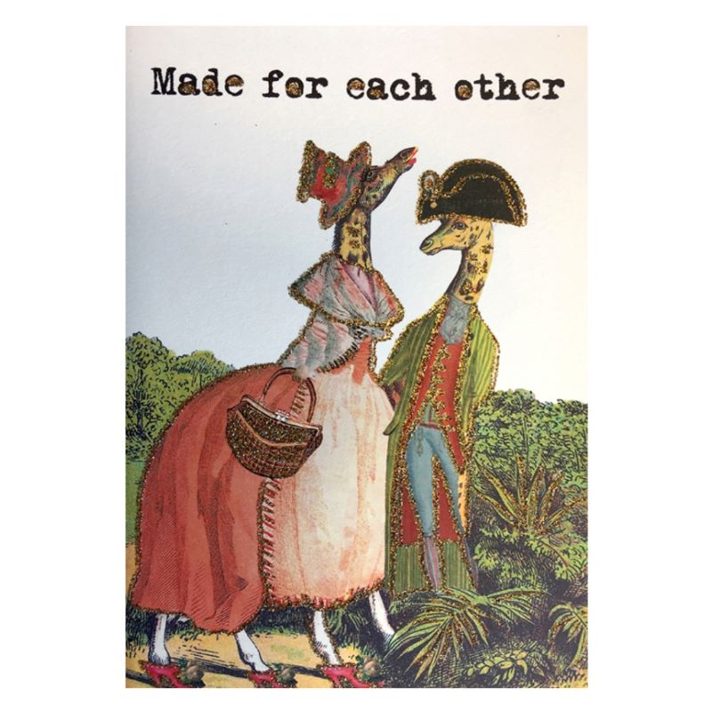 Greeting Card. Made For Each Other 'Giraffe' A5. Perfect for Wedding or Anniversary. VF