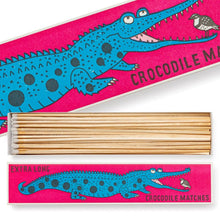Load image into Gallery viewer, Match Box Long, Long Crocodile, Pink &amp; Blue Safety Matches
