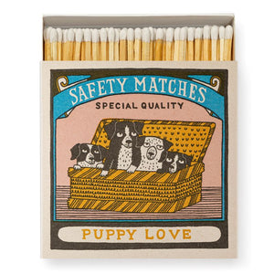 Match Box Square, 'Puppy Love' Safety Matches.