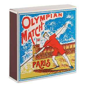 Match Box Square, 'Olympian / Olympic' Red, White & Blue Safety Matches.