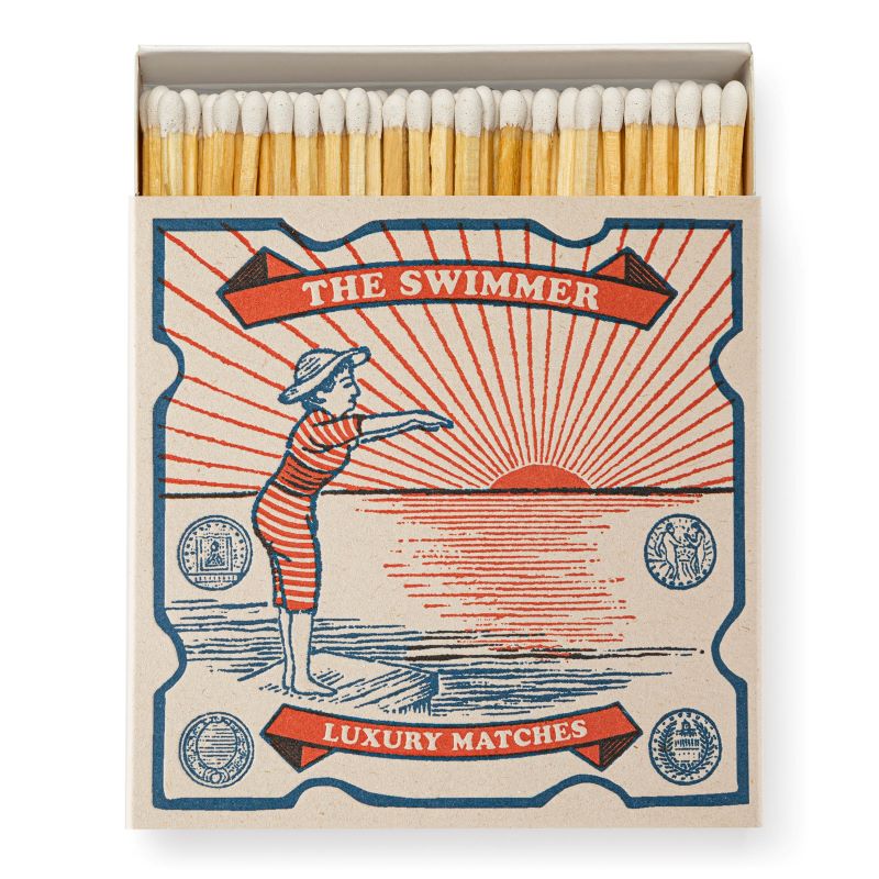 Match Box Square, The Swimmer Safety Matches.